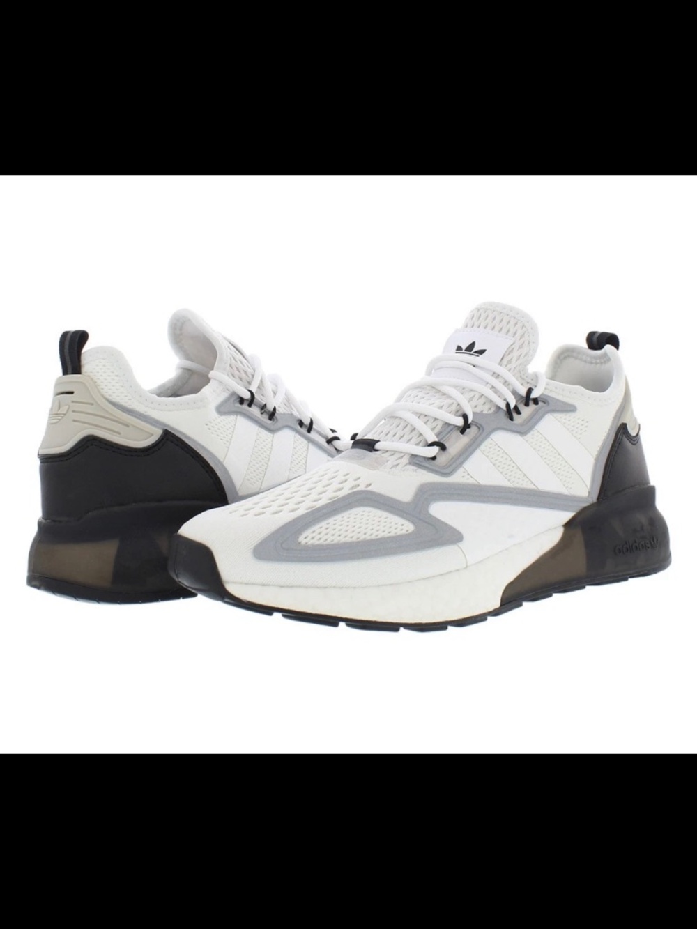 adidas Men’s White and Gray Retro-Style Lace-Up Sneakers